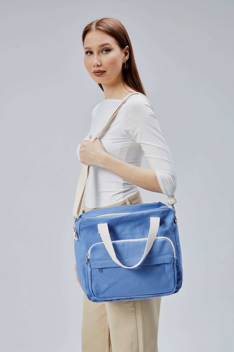 Zoozie Bags Bolsa Tote de Lona Azul
